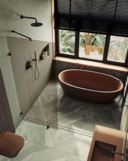 Душевая перегородка MaybahGlass MGD-262-6 79см чёрный